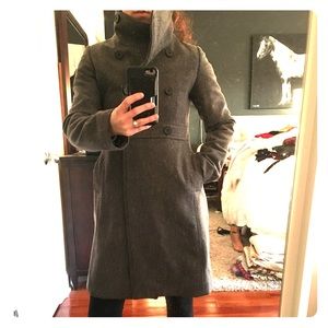 Old navy gray collar pea coat